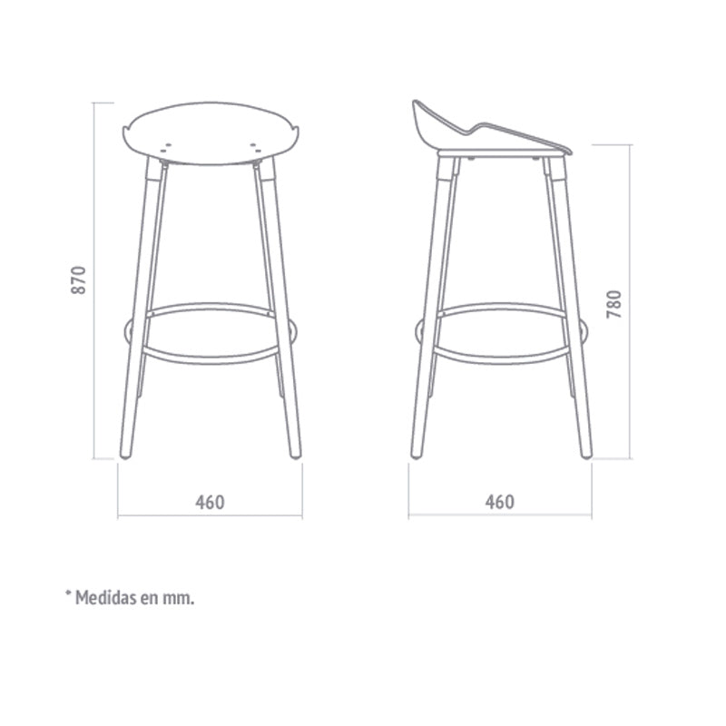 Taburete Milo Wood